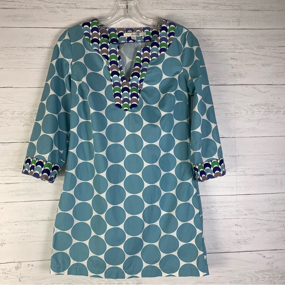 Boden  womens size US 2 cotton tunic dress polka dot